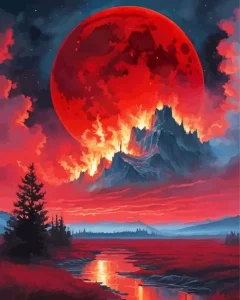 Blood Moon Art Diamond Painting