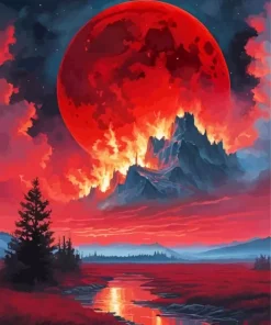 Blood Moon Art Diamond Painting