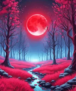 Blood Moon Diamond Painting