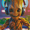 Cool Groot Dj Diamond Painting
