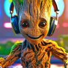Cool Groot Dj Diamond Painting