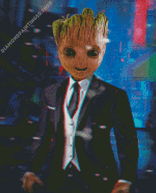 Groot In Suit Diamond Painting