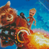 Groot Rocket Racoon Diamond Painting