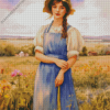 Cute Farmer Girl Diamond Painting