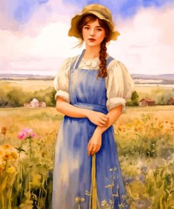 Cute Farmer Girl Diamond Painting