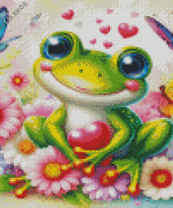 Frog With Butterflies Diamond Painting
