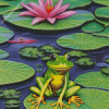 Frog On Lily Pad Diamond Painting