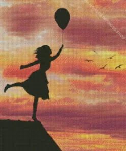Girl With Balloon Diamond Painting
