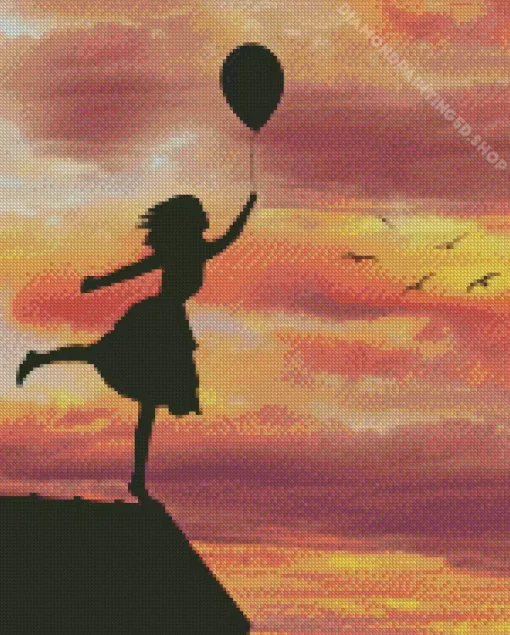 Girl With Balloon Diamond Painting