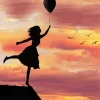 Girl With Balloon Diamond Painting