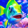 Green Fish Diamond Painting