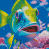 Green Fish Diamond Painting