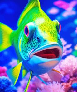 Green Fish Diamond Painting