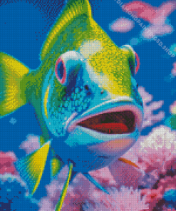 Green Fish Diamond Painting
