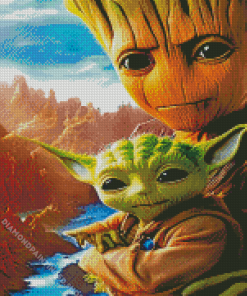 Groot And Baby Yoda Diamond Painting