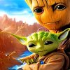 Groot And Baby Yoda Diamond Painting