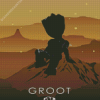 Groot Silhouette Diamond Painting