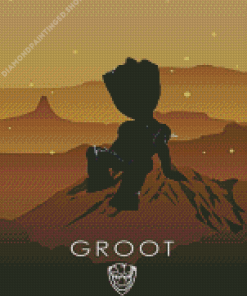 Groot Silhouette Diamond Painting