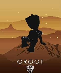 Groot Silhouette Diamond Painting