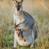Kangaroo In A Pouch Diamond Painting