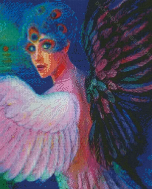 Lady With Wings Diamond Painting