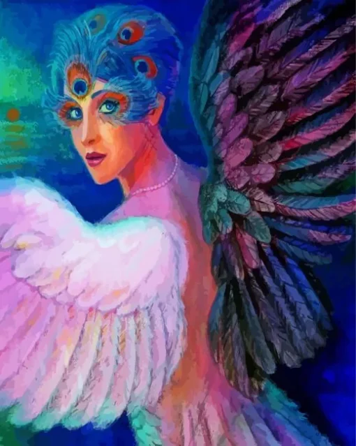 Lady With Wings Diamond Painting