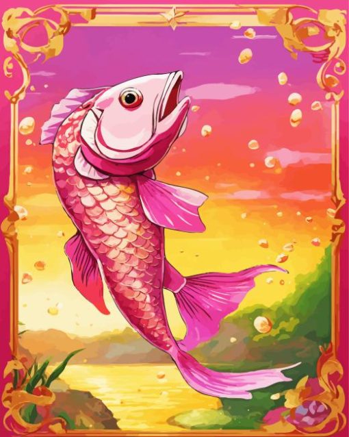 Pink Fish Diamond Painting