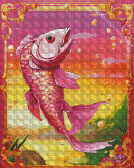 Pink Fish Diamond Painting