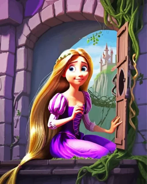 Sad Rapunzel Princess Diamond Painting