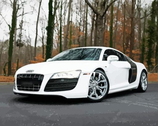 White Audi I8 Diamond Painting