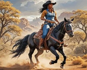 Cowgirl Western Horse Diamond Painting