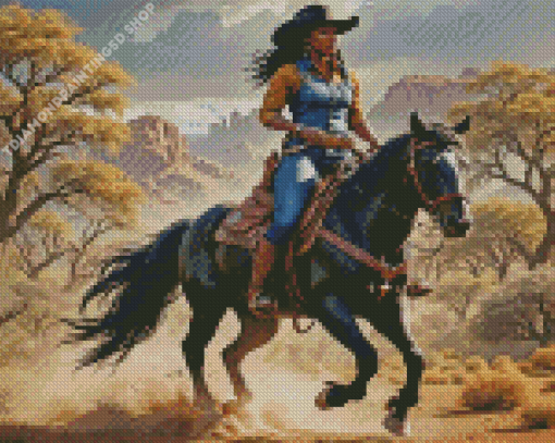 Cowgirl Western Horse Diamond Painting