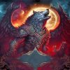 Black Wolf Dragon Diamond Painting