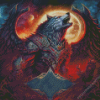 Black Wolf Dragon Diamond Painting