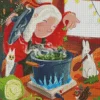 Mrs Claus Cooking Diamond Painting