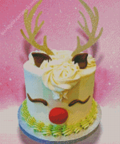 Reindeer Cake Diamond Painting