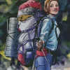 The Hiker Girl Diamond Painting