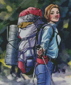 The Hiker Girl Diamond Painting