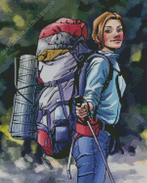 The Hiker Girl Diamond Painting