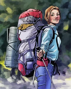 The Hiker Girl Diamond Painting