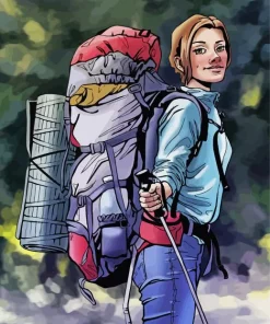 The Hiker Girl Diamond Painting