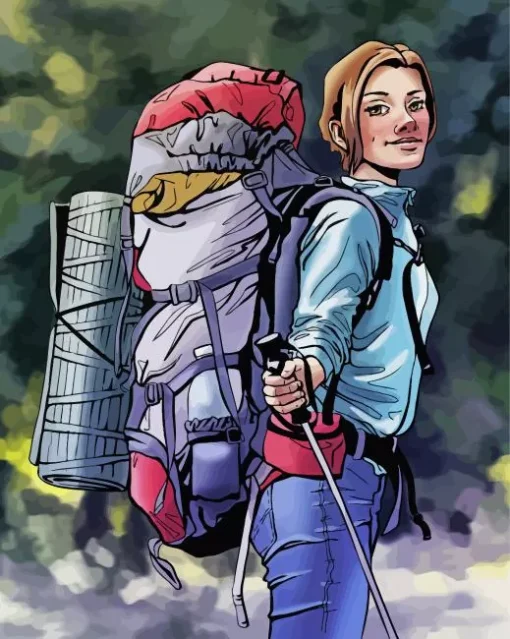 The Hiker Girl Diamond Painting