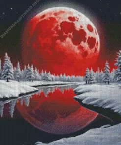 Winter Blood Moon Diamond Painting