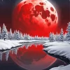 Winter Blood Moon Diamond Painting