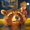 Rocket And Groot Diamond Painting