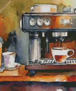 Coffee Machine Diamond Painting