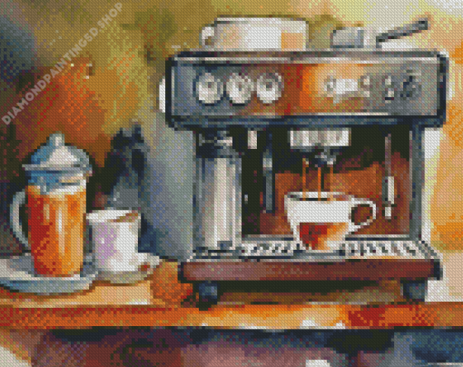 Coffee Machine Diamond Painting