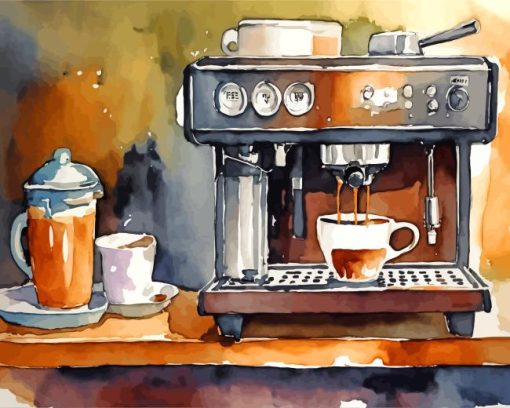 Coffee Machine Diamond Painting