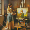 Female Painter Art Diamond Painting