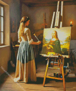 Female Painter Art Diamond Painting